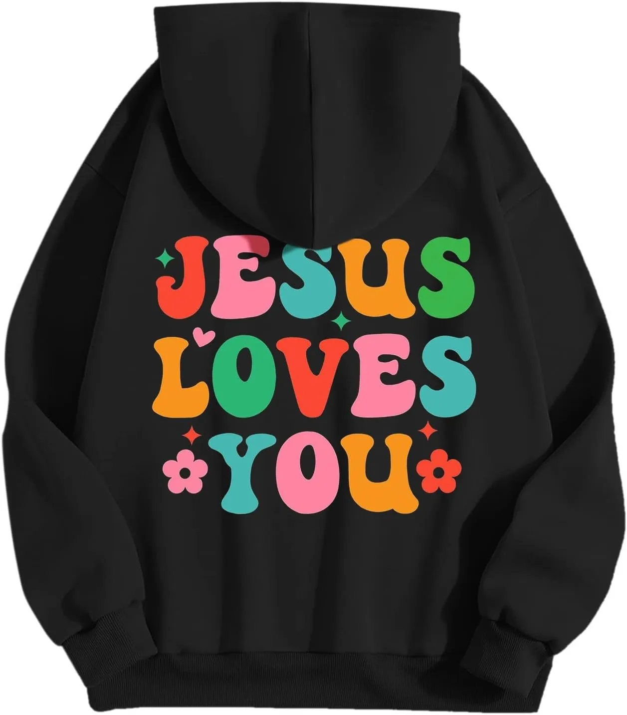 Christian Graphic Hoodies for Teen Girls Fall Fashion 2024 Letter Print Preppy Sweatshirt Long Sleeve Pullover