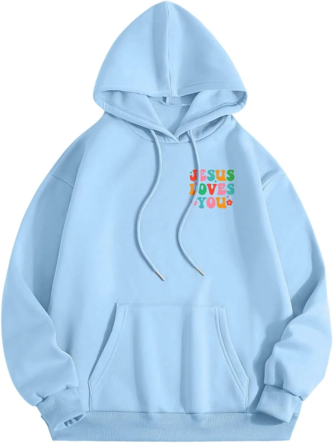 Christian Graphic Hoodies for Teen Girls Fall Fashion 2024 Letter Print Preppy Sweatshirt Long Sleeve Pullover