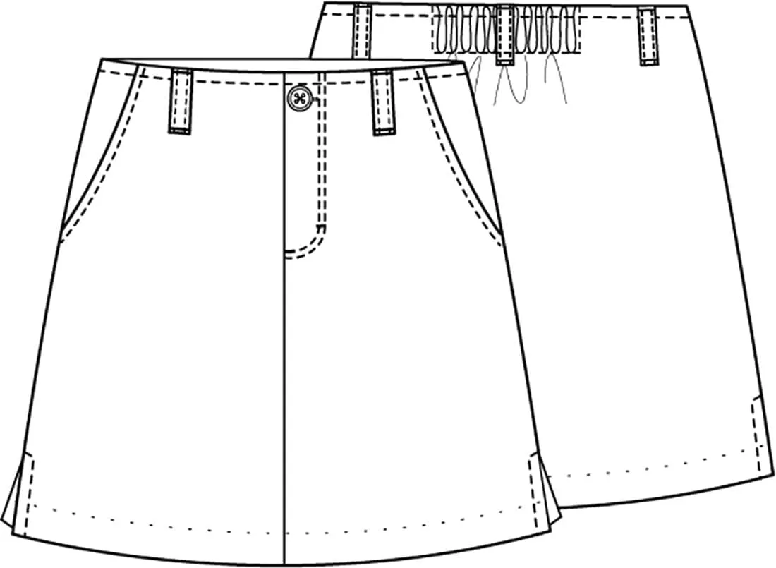 Classroom Uniforms for Girls, Scooter Skirt with Built-in Poly Knit Shorts