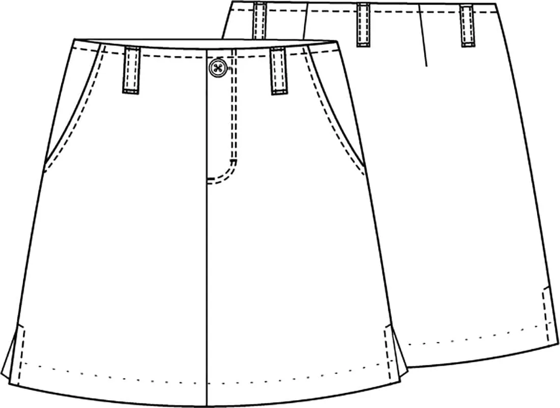 Classroom Uniforms for Girls, Scooter Skirt with Built-in Poly Knit Shorts