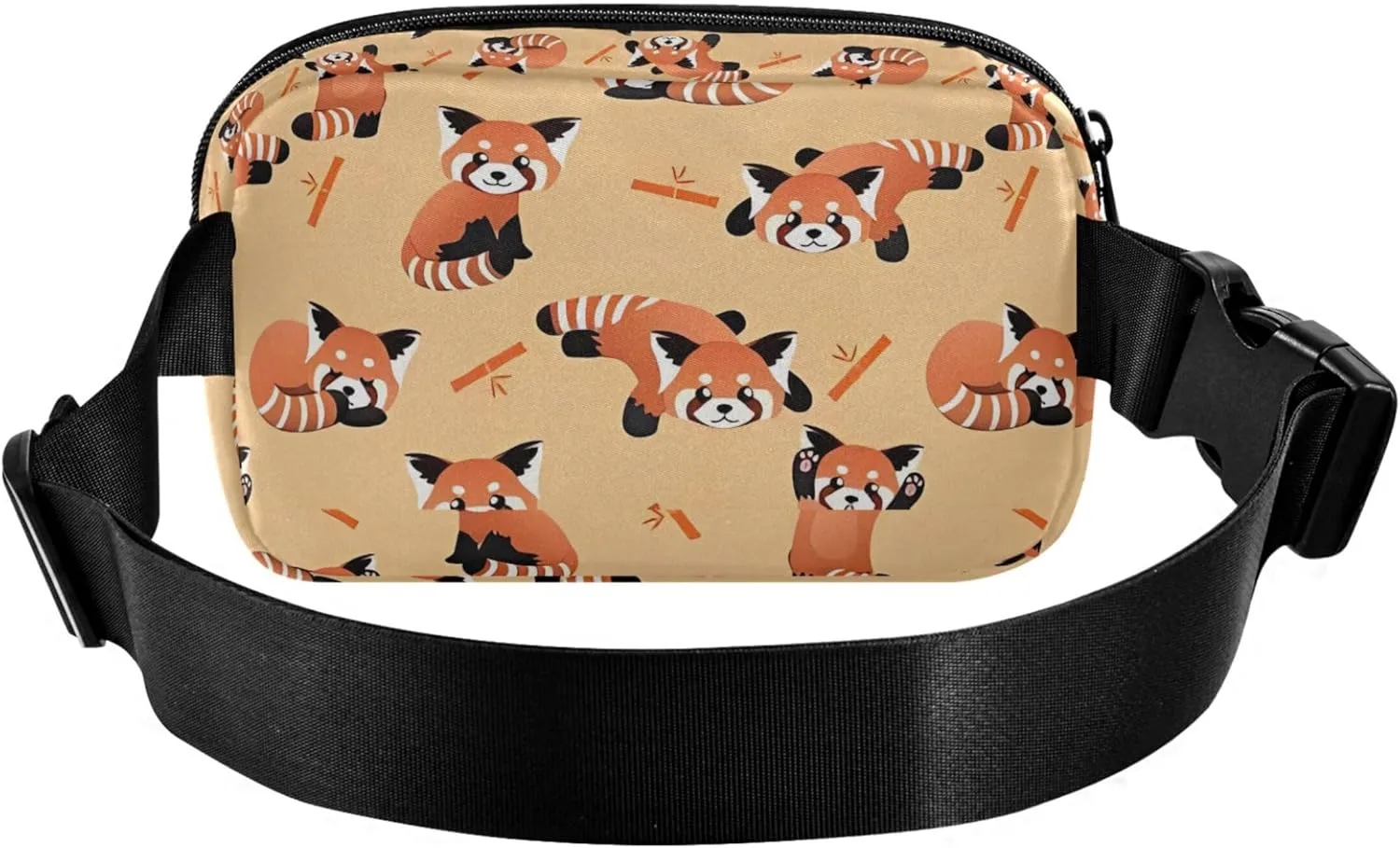 Cute Red Panda Bear Orange Fanny Pack for Women Hiking Belt Bag Hip Pack Waterproof Cross Body Waist Pack