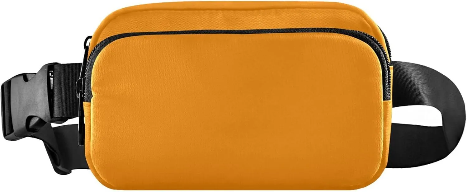 Dark Orange Women Fanny Packs Hip Pack Belt Pouch Waterproof Funky Waist Pouches for Men