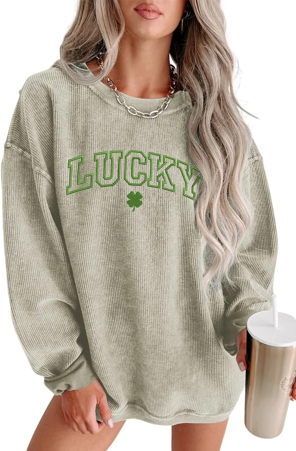 Deer Lady 2025 Mardi Gras Sweatshirt Women Seqin Long sleeve Casual Pullover Tops Oversized Crewneck Tee