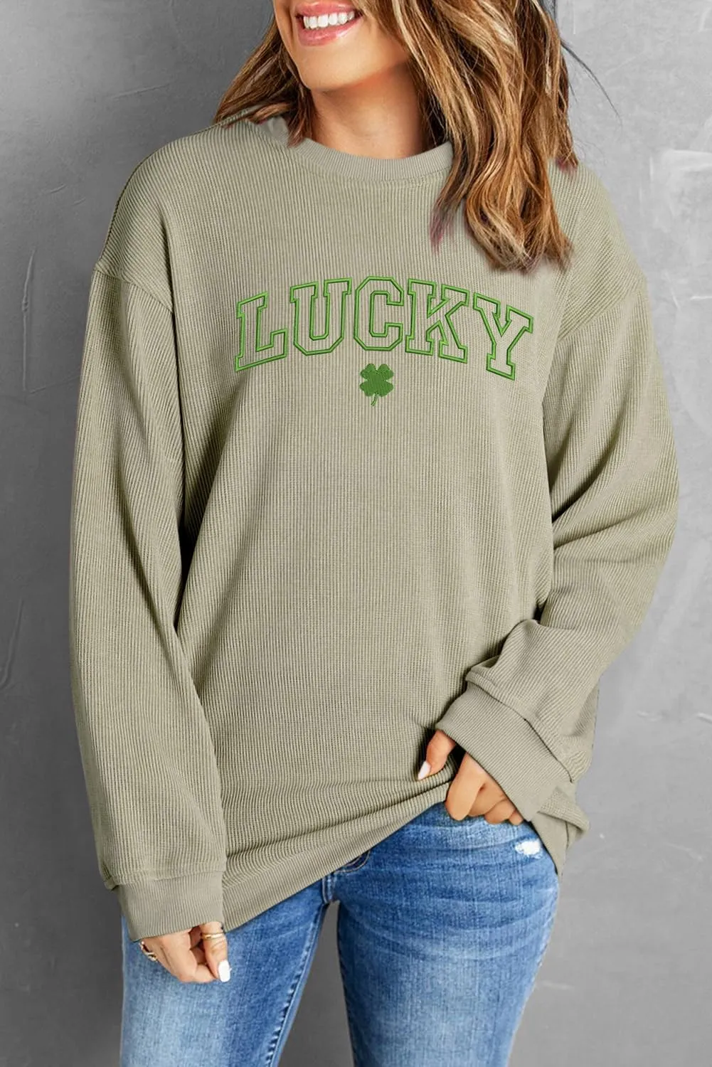 Deer Lady 2025 Mardi Gras Sweatshirt Women Seqin Long sleeve Casual Pullover Tops Oversized Crewneck Tee