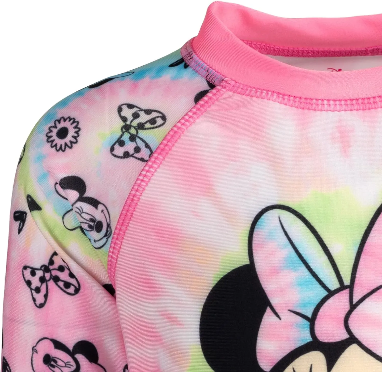 Disney Minnie Mouse UPF 50  Rash Guard and Swim Shorts Swimsuit Set Infant to Big Kid