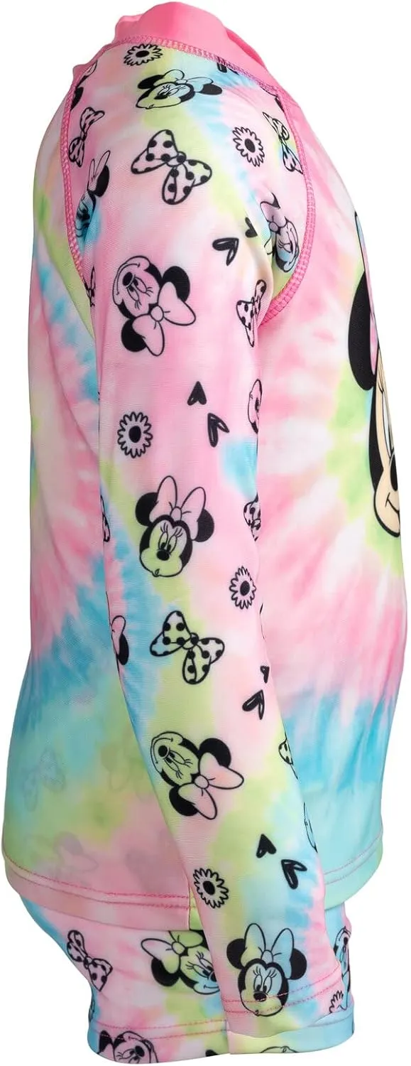Disney Minnie Mouse UPF 50  Rash Guard and Swim Shorts Swimsuit Set Infant to Big Kid