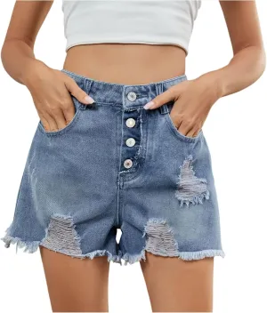 fanmpghleoo Jorts Women Baggy Cutoff Ripped Jean Shorts Distressed Frayed Hem Trendy Jeans Sexy Casual Cowgirl Denim Pants