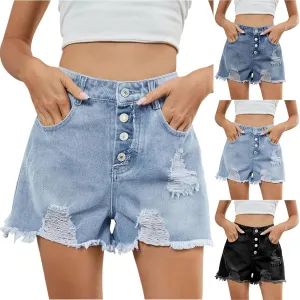 fanmpghleoo Jorts Women Baggy Cutoff Ripped Jean Shorts Distressed Frayed Hem Trendy Jeans Sexy Casual Cowgirl Denim Pants