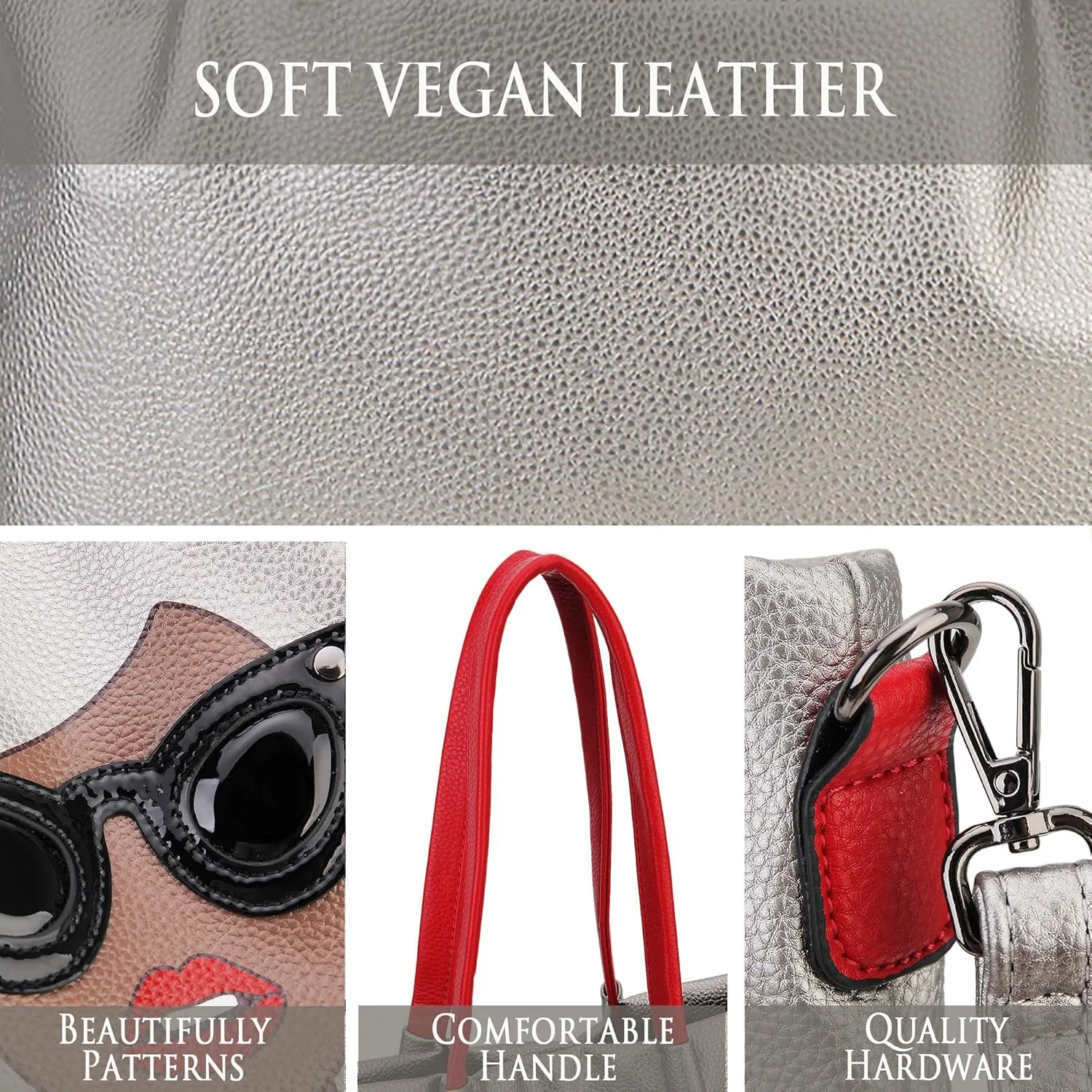 Fashion Purses for Women Novelty Lady Face Top Handle Satchel Handbags Funky Shoulder Bag Tote Bag