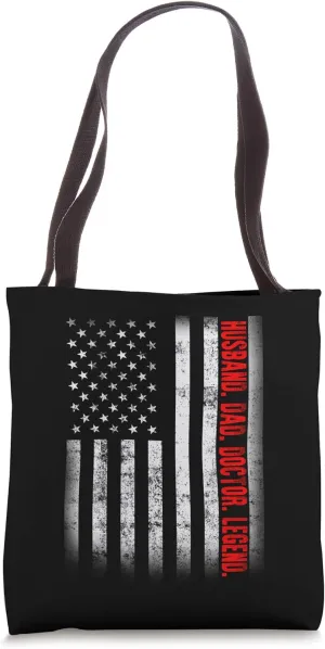 Fathers Day Husband Dad Doctor Legend For Him Daddy Father Tote Bag