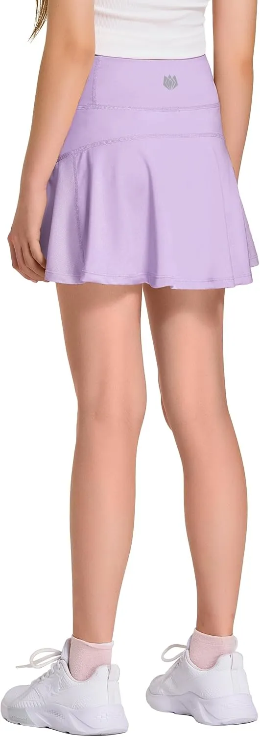FitsT4 Sports Girl's Golf Skirt Adjustable Waist Active Tennis Skort UPF50 