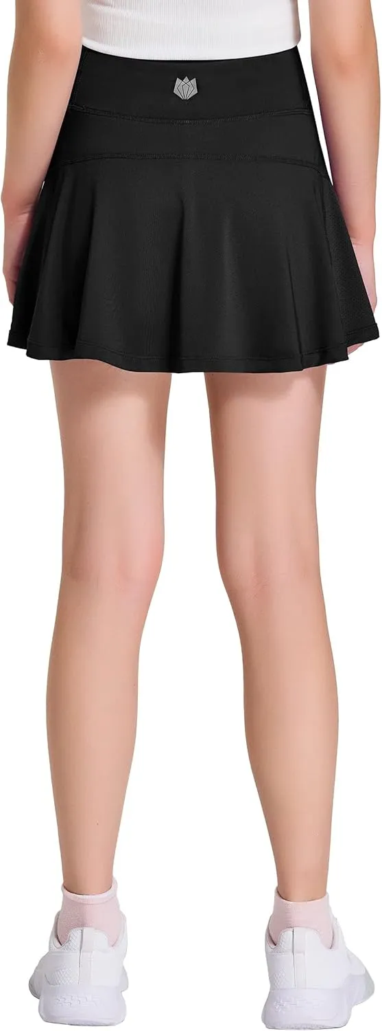 FitsT4 Sports Girl's Golf Skirt Adjustable Waist Active Tennis Skort UPF50 