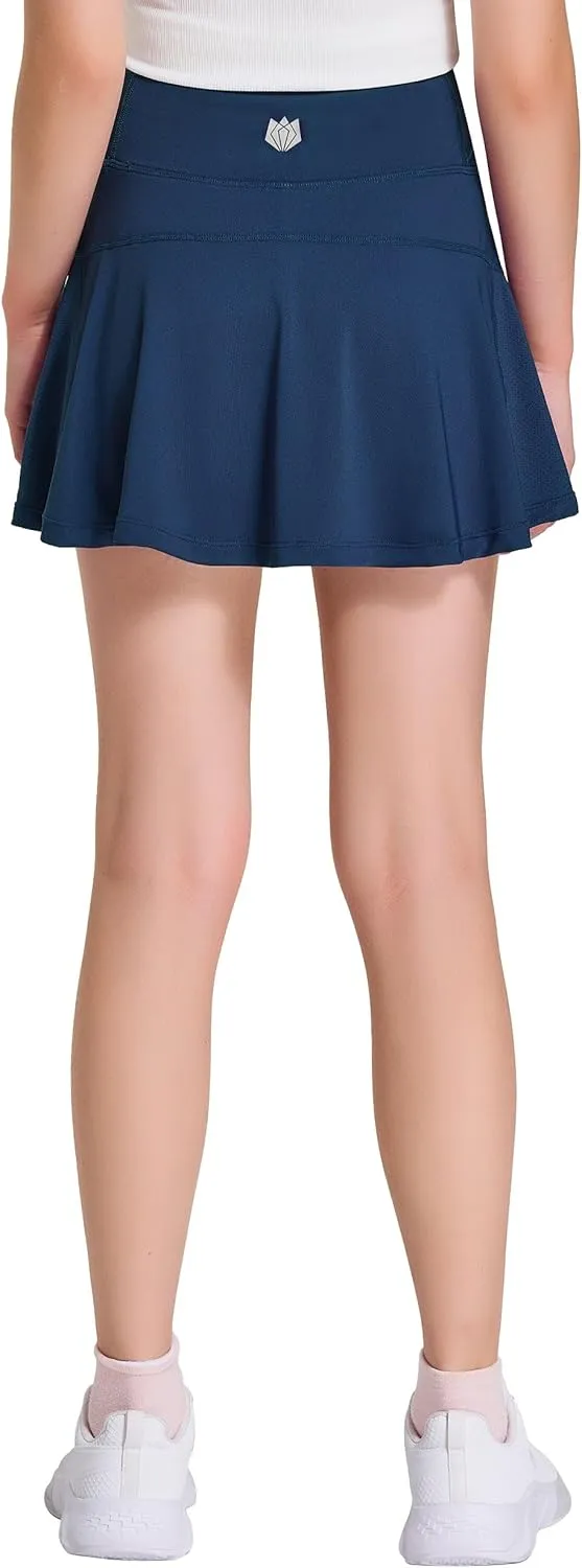 FitsT4 Sports Girl's Golf Skirt Adjustable Waist Active Tennis Skort UPF50 
