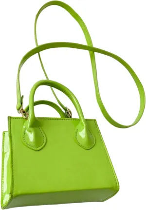 Floerns Women's Leather Double Handle Crossbody Bag Mini Square Bag Shoulder Bag