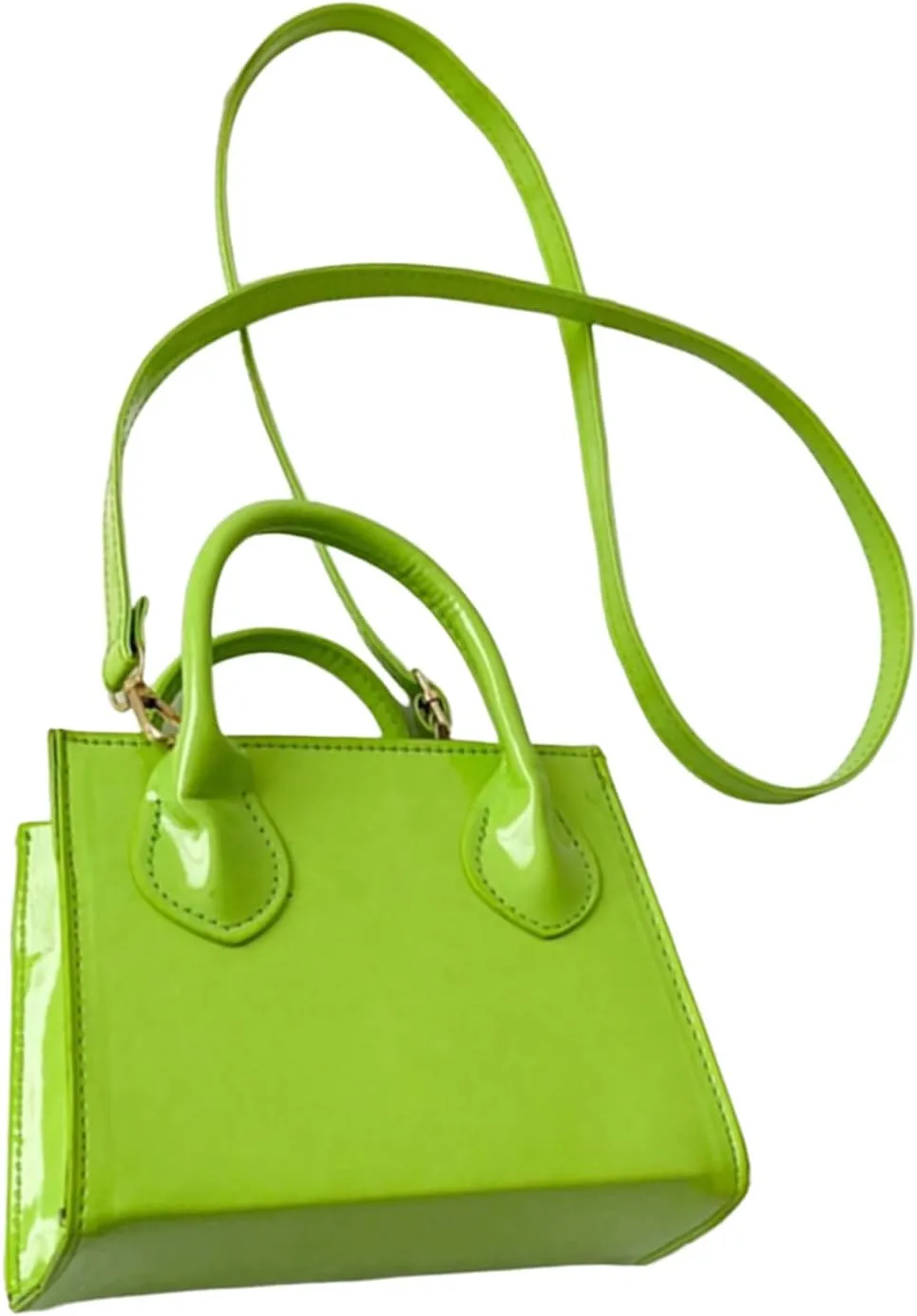 Floerns Women's Leather Double Handle Crossbody Bag Mini Square Bag Shoulder Bag