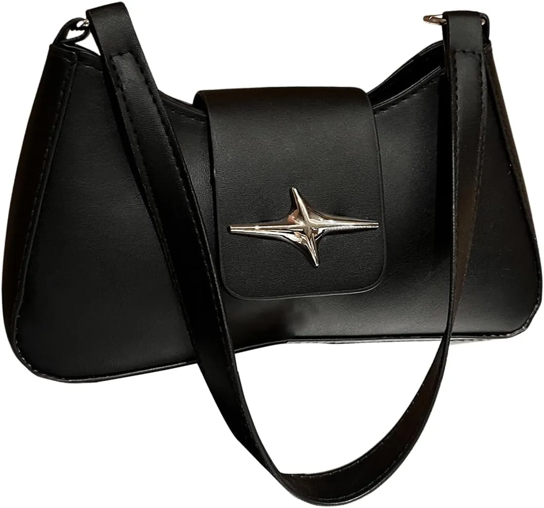 Floerns Women's Y2k Bow Decor Clutch Handbag Flap Leather Shoulder Underarm Bag Trendy