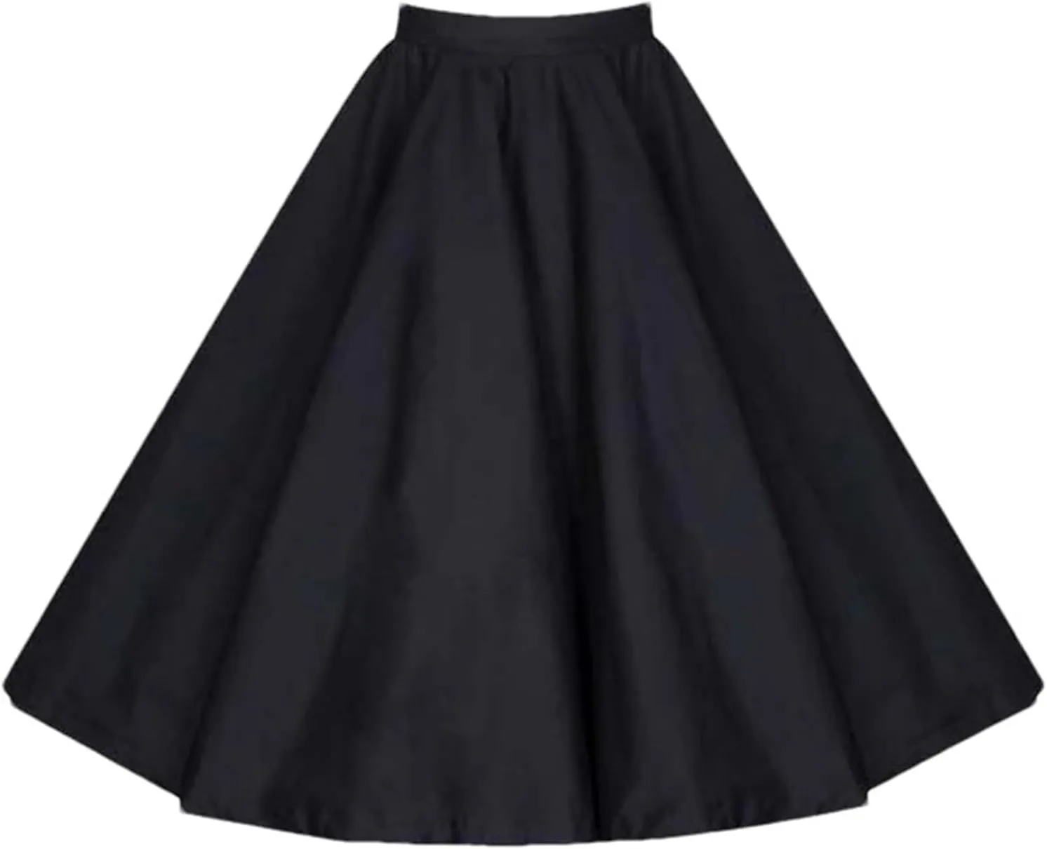 Floral Vintage Swing Midi Skirt Flower Print Elegant Women High Waist Cotton A Line Skirt