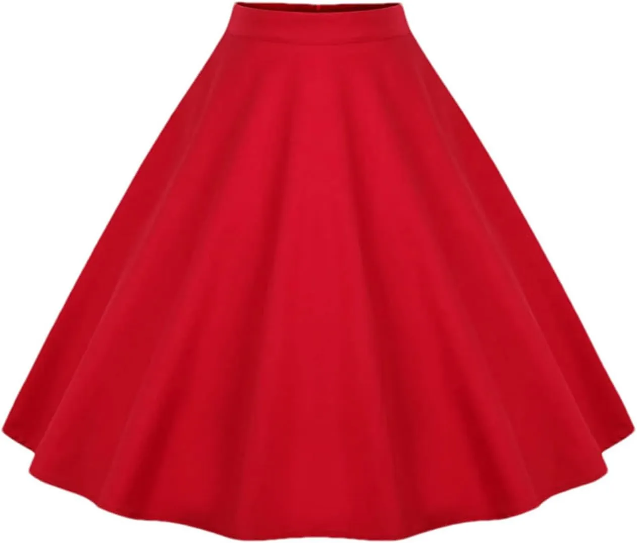 Floral Vintage Swing Midi Skirt Flower Print Elegant Women High Waist Cotton A Line Skirt
