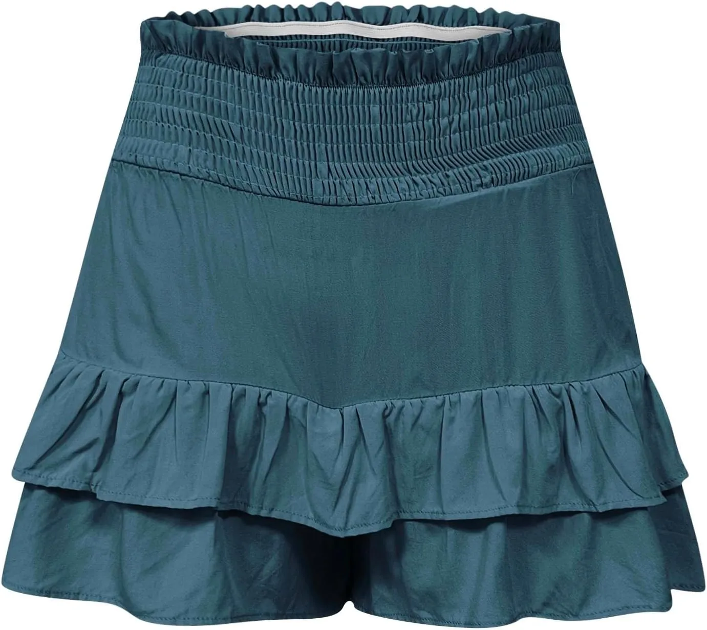 Flowy Shorts for Women Casual High Waisted Boho Floral Butterfly Beach Skorts Y2K Layered Ruffle Wrap Mini Short Pants