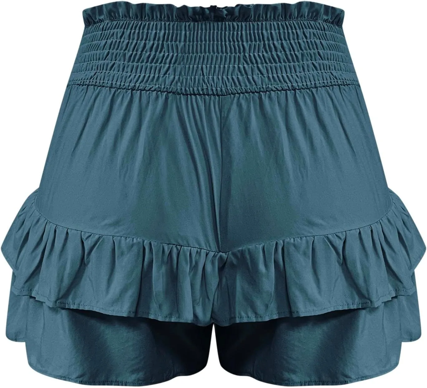 Flowy Shorts for Women Casual High Waisted Boho Floral Butterfly Beach Skorts Y2K Layered Ruffle Wrap Mini Short Pants