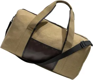 FRCOLOR Large Capacity Travel Shoulder Bag Versatile Tote for Weekend Trips and Daily Use Khaki Multi Functional Duffel with Zipper Design for Easy Access