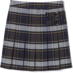 French Toast Girls' Adjustable Waist Pleated-Front Two-tab Scooter Skirt