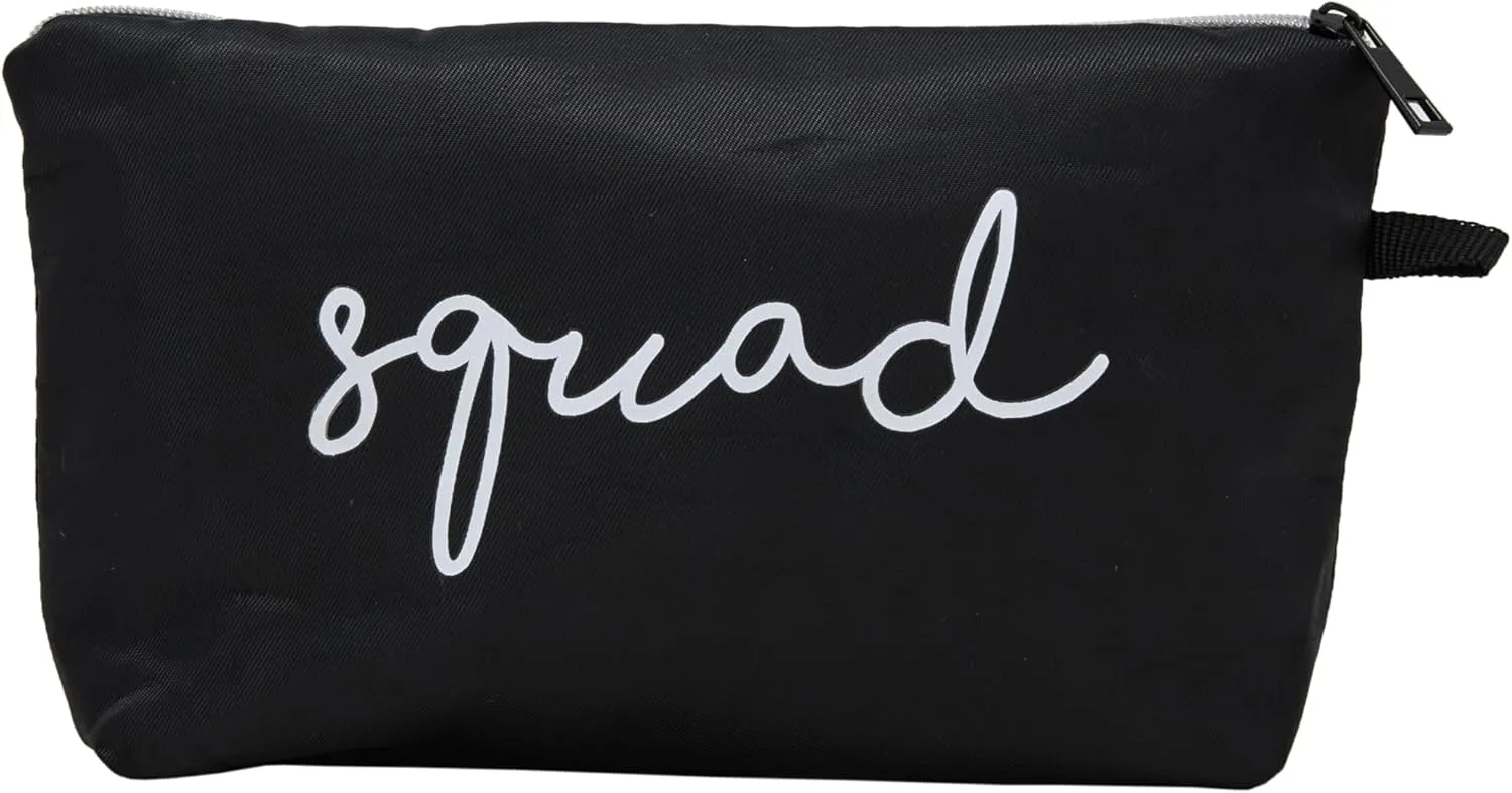 Funky Junque Bride Tribe Makeup Bag with Zipper  Bride Squad Bags for Bridesmaids, Bridal Party Gifts, Bachelorette Parties