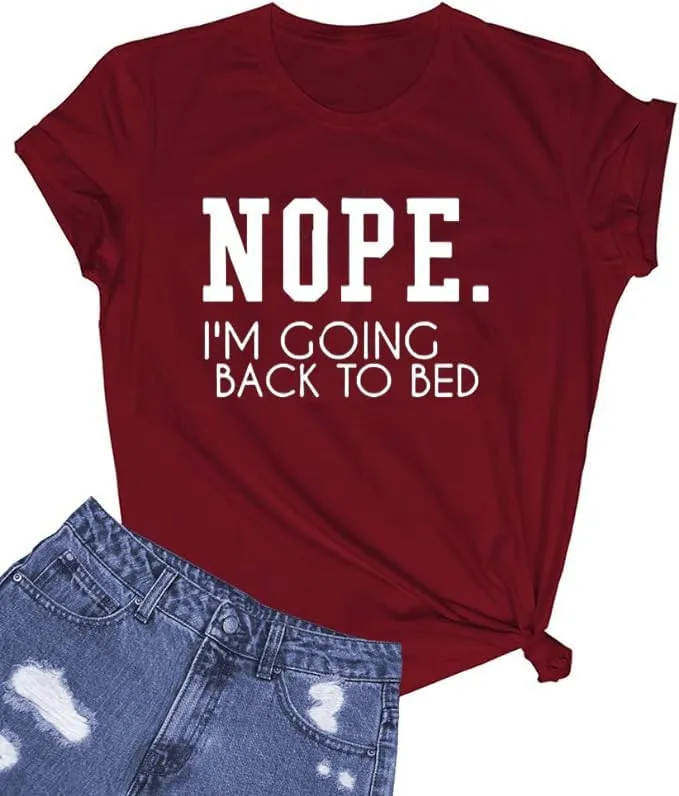 Funny Saying Shirt for Women Sarcastic Humorous Letter Print T Shirt Short Sleeve Casual Top Tees