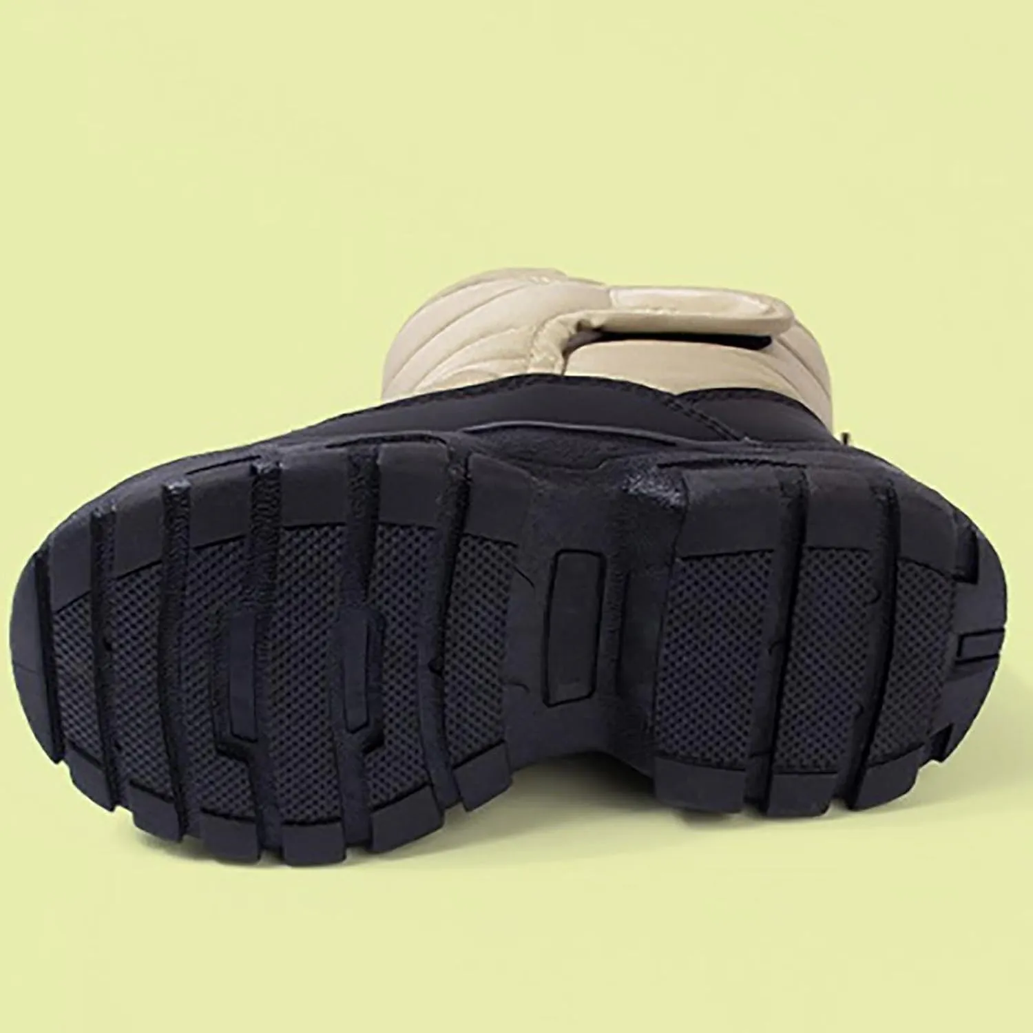 Fuzzy Chunky Sole Booties For Toddler Kids Open Toe Ankle Warm Shoes Winter Outdoor Non Slip Boots Chunky Thick Comfy