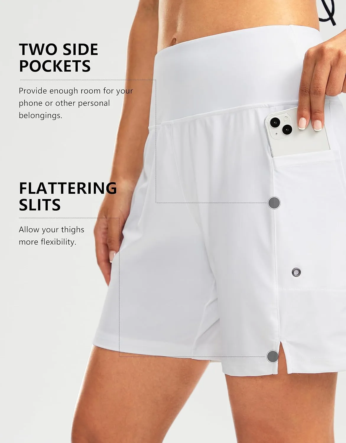 G Gradual Women's 7" Long Swim Board Shorts High Waisted Quick Dry Beach Swimming Shorts for Women with Liner Pockets