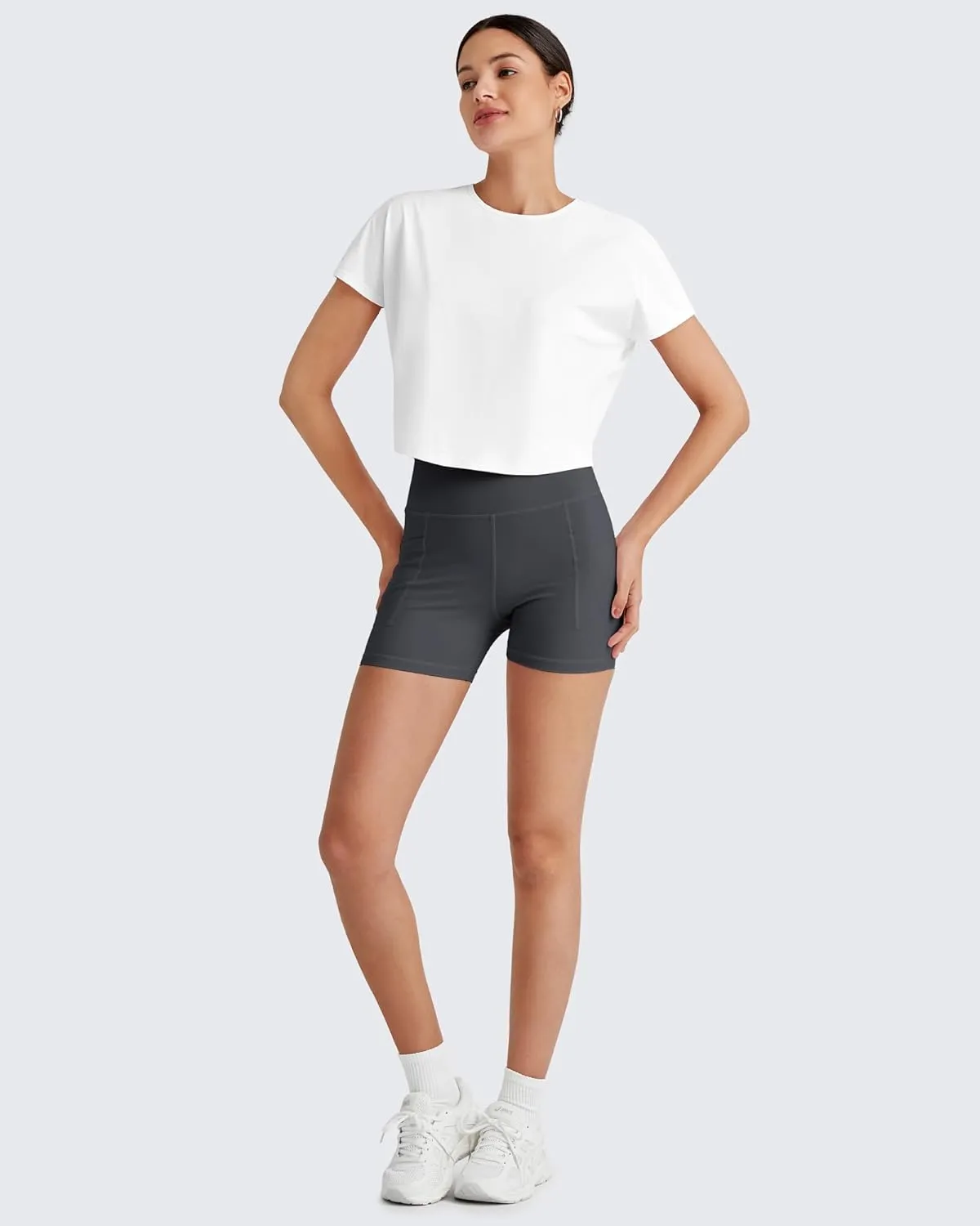 G4Free Lightbreeze Womens Workout Tops Batwing Sleeve Tees Loose Fit Athletic Gym Shirts Basic Yoga Tshirts Casual Summer
