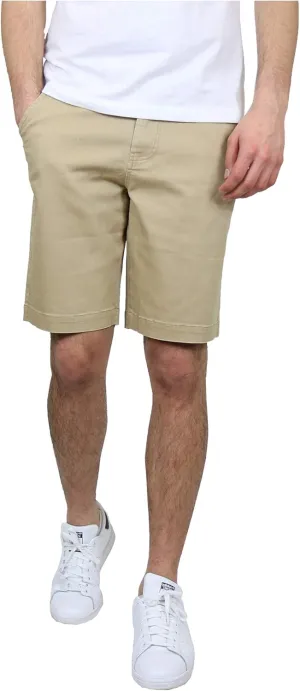 Galaxy by Harvic 2-Pack Men's Slim Fitting Cotton Flex Stretch Chino Shorts (Sizes, 30-46)