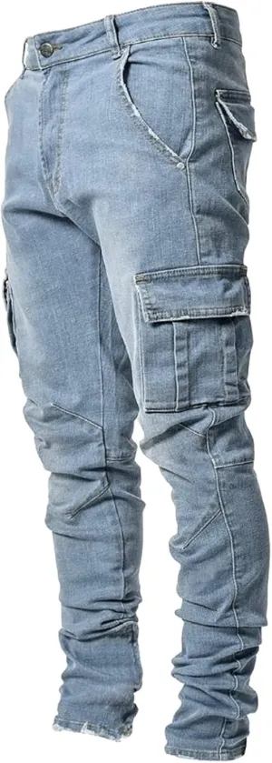 GIERIDUC Men's Wide Leg Flare Sweatpants Work Pants for Men Cargo Pocket Mens Gabardine Dress Pants Essential Jogging Pants