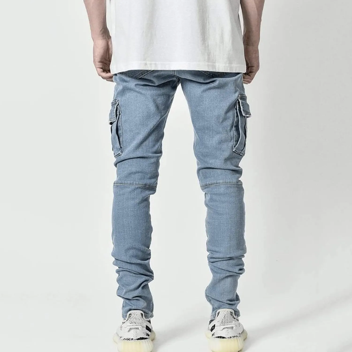 GIERIDUC Men's Wide Leg Flare Sweatpants Work Pants for Men Cargo Pocket Mens Gabardine Dress Pants Essential Jogging Pants