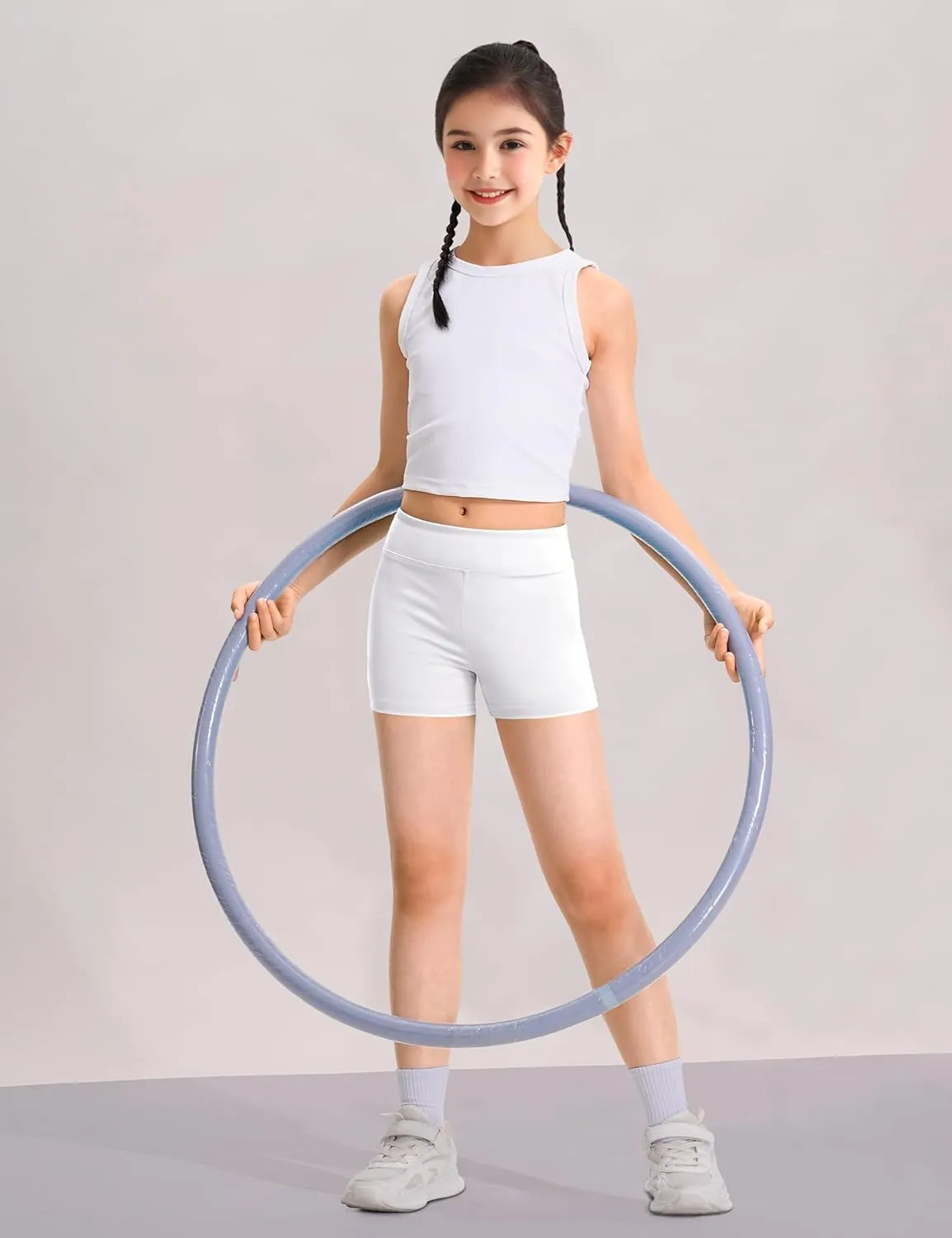 Girls Dance Shorts Biker Gymnastics Cartwheel Athletic Clothes Under Dress for Kids Youth Volleyball Tumbling