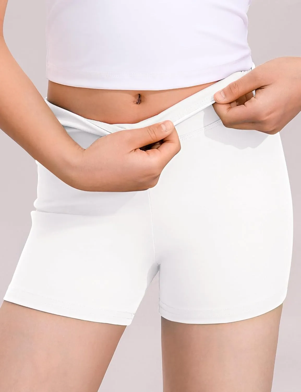 Girls Dance Shorts Biker Gymnastics Cartwheel Athletic Clothes Under Dress for Kids Youth Volleyball Tumbling