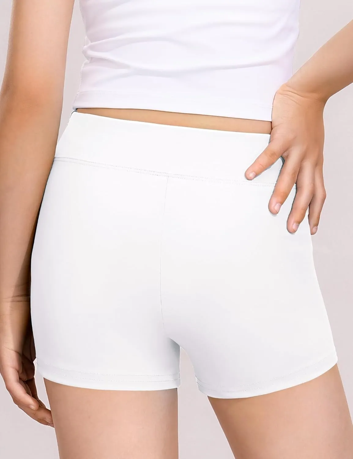 Girls Dance Shorts Biker Gymnastics Cartwheel Athletic Clothes Under Dress for Kids Youth Volleyball Tumbling