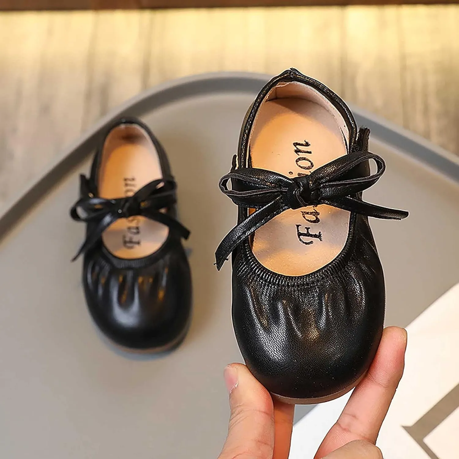 Girls Dress Shoes Bow Mary Jane Ballerina Flats School Uniform Wedding Party Dress Shoes Beach Sandal
