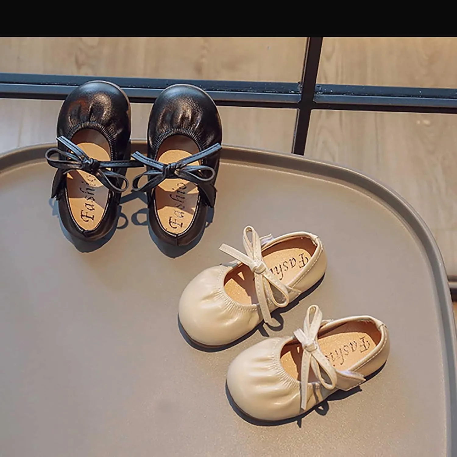 Girls Dress Shoes Bow Mary Jane Ballerina Flats School Uniform Wedding Party Dress Shoes Beach Sandal