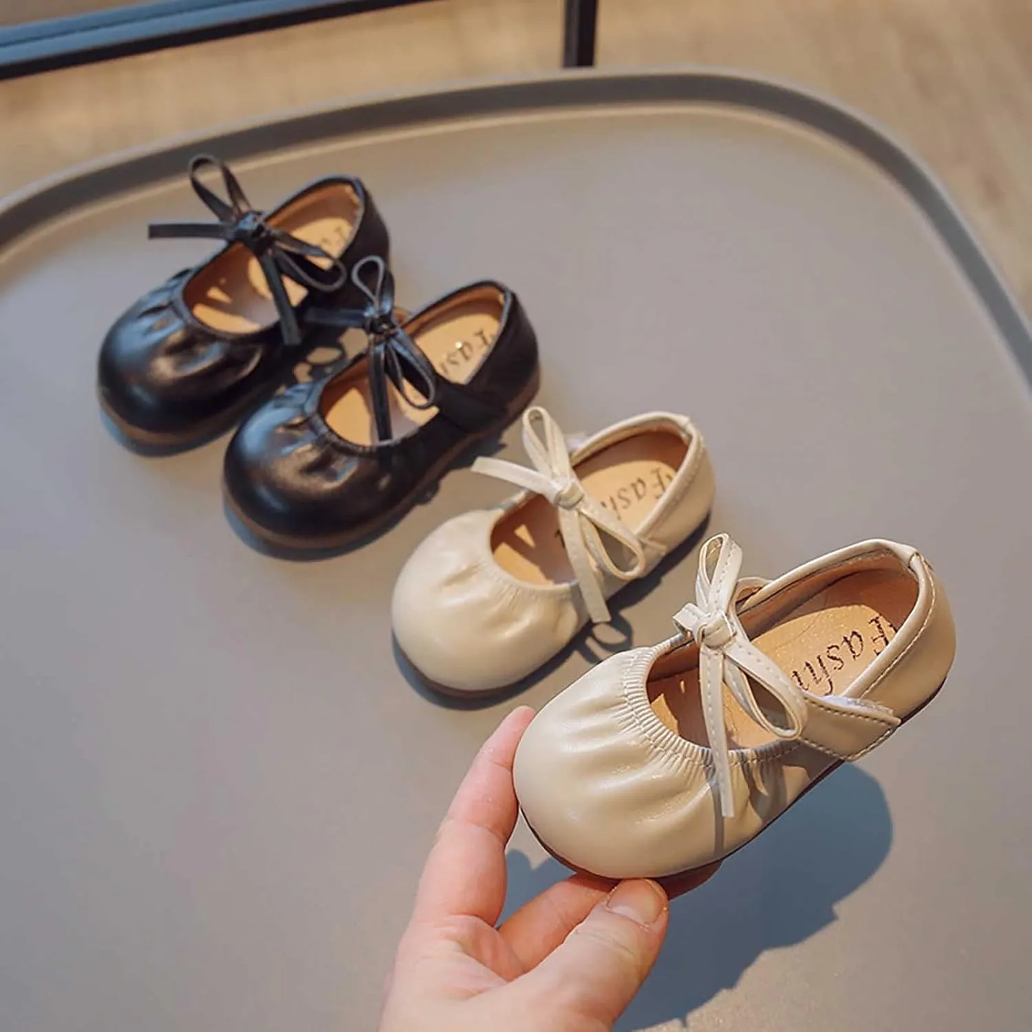Girls Dress Shoes Bow Mary Jane Ballerina Flats School Uniform Wedding Party Dress Shoes Beach Sandal