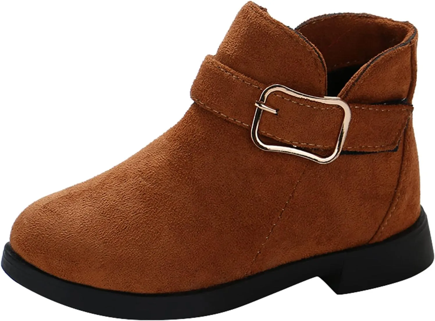 Girls Shoes Fashion Solid Color Short Boots Non Slip Breathable Nude Women Boots House Slippers for Kids (Brown, 3.5-4 Years Toddler)