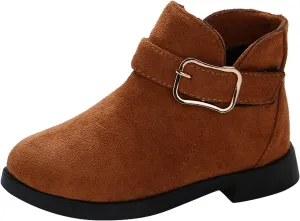 Girls Shoes Fashion Solid Color Short Boots Non Slip Breathable Nude Women Boots House Slippers for Kids (Brown, 3.5-4 Years Toddler)
