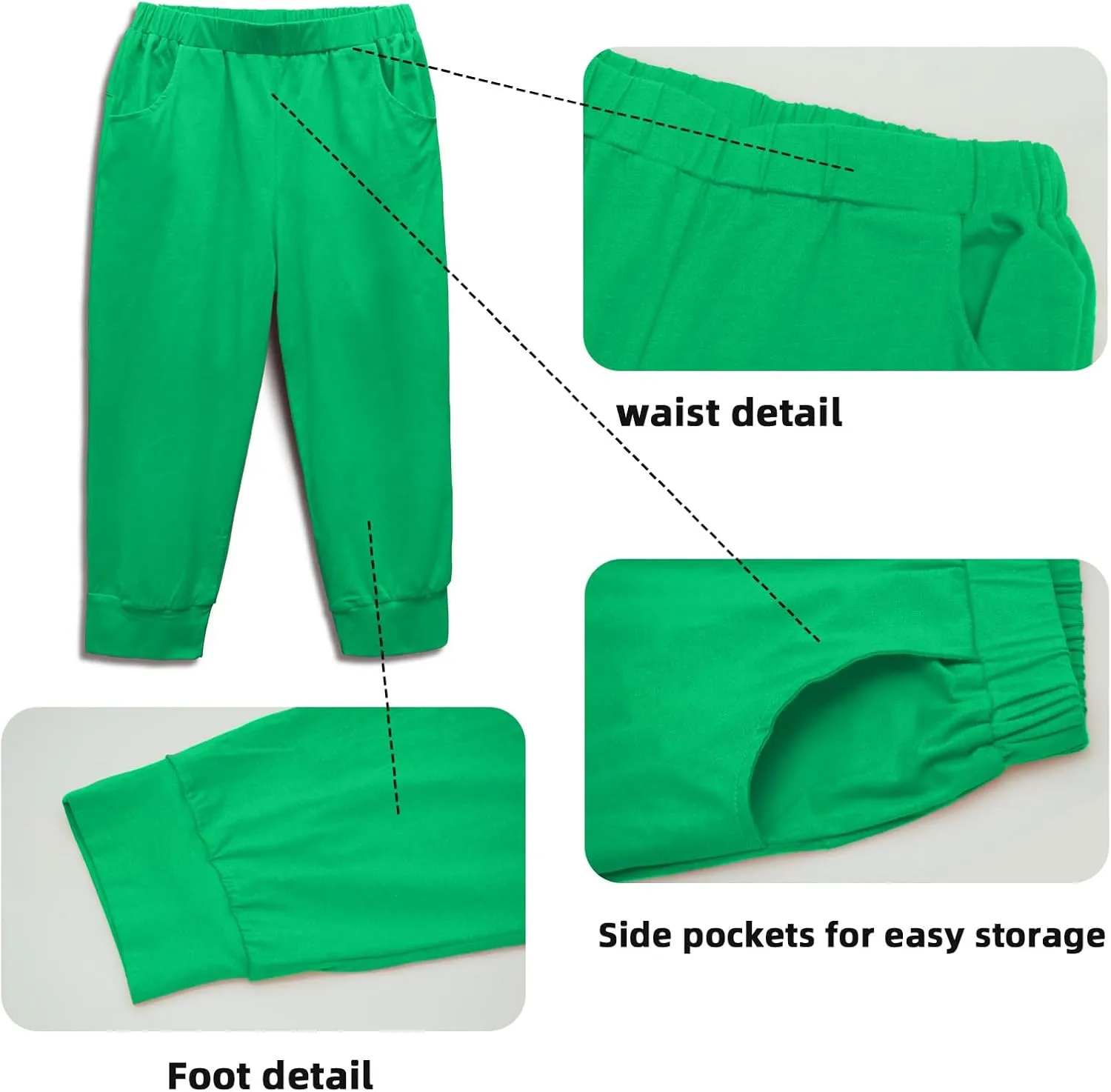 Girls Shorts for Kids Cotton Elastic Waist with Cargo Pockets