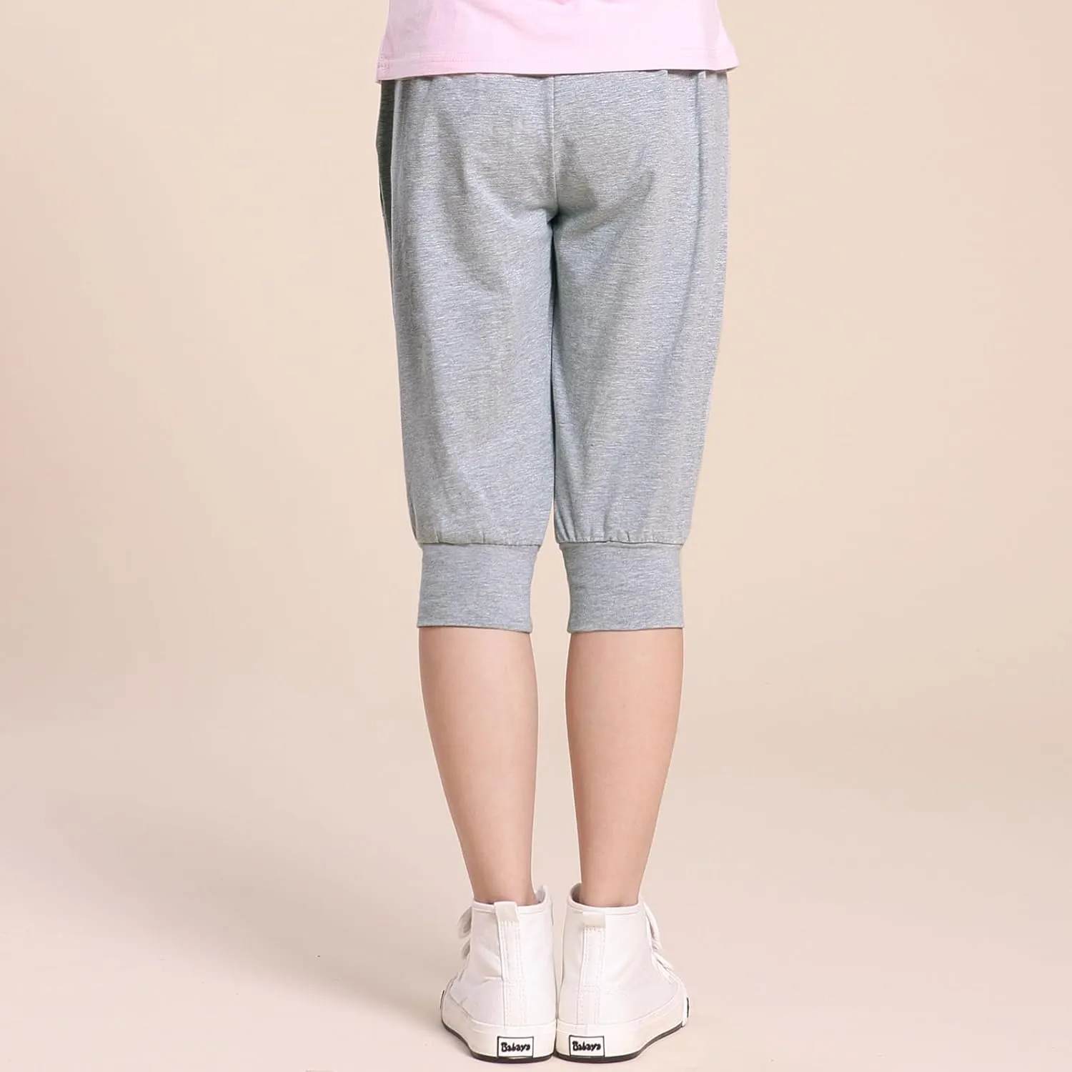 Girls Shorts for Kids Cotton Elastic Waist with Cargo Pockets