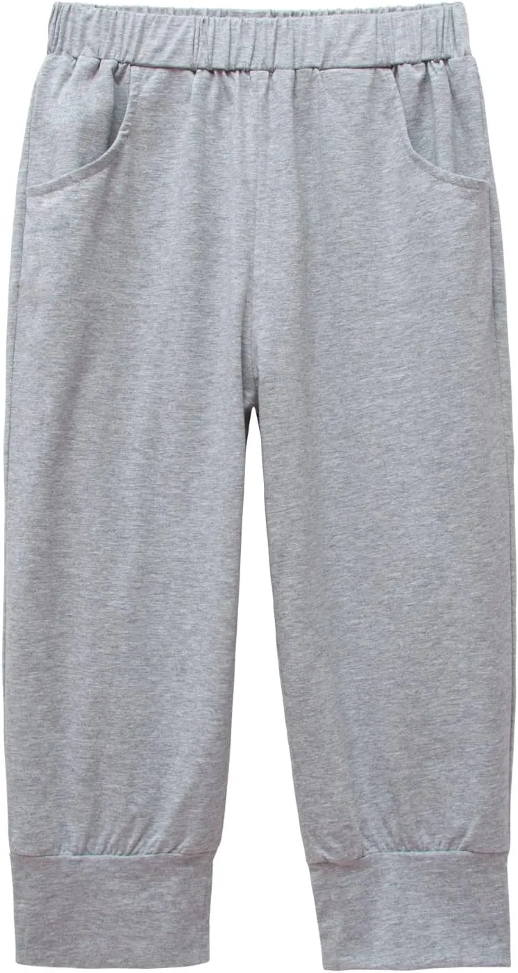 Girls Shorts for Kids Cotton Elastic Waist with Cargo Pockets