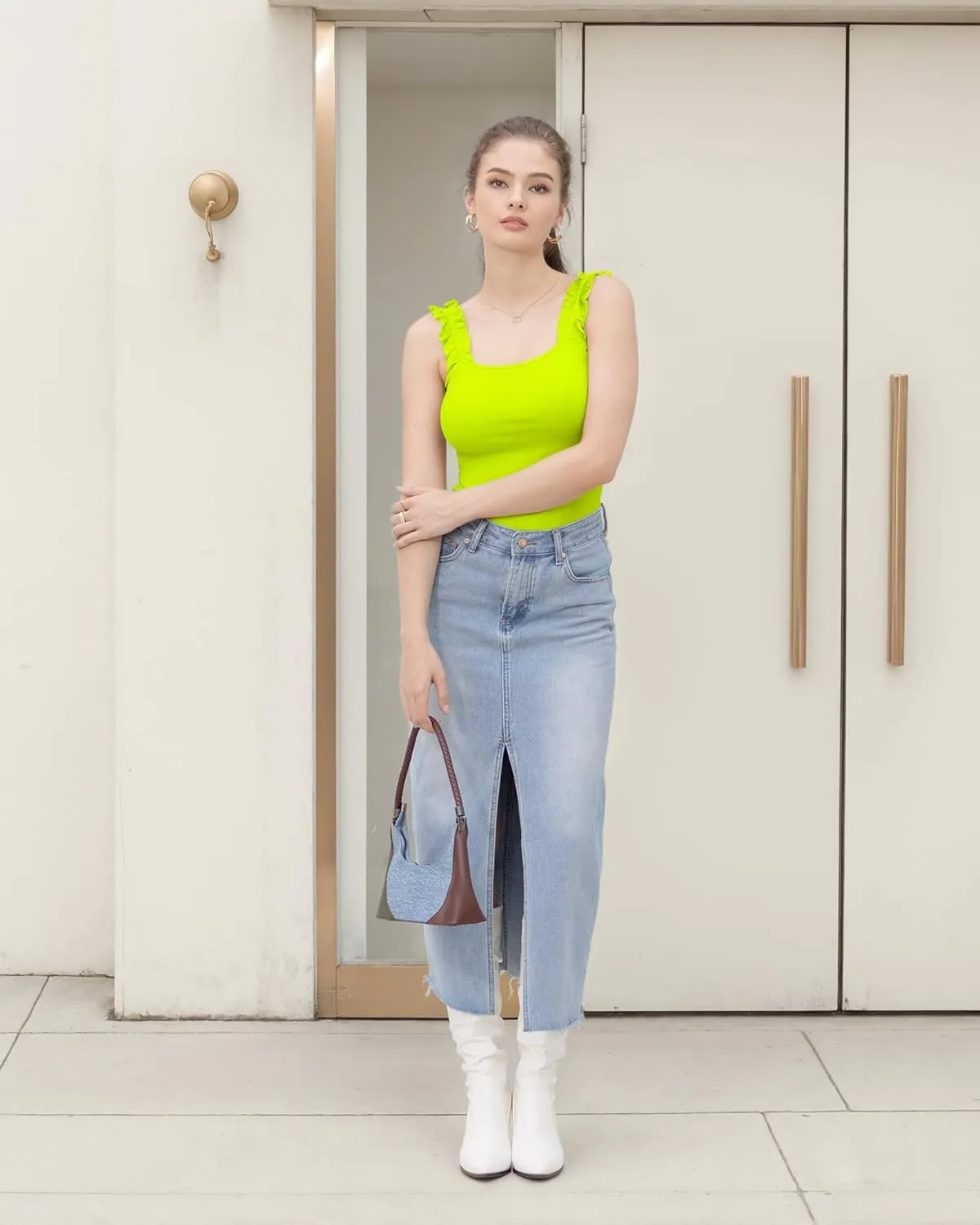 HERLOLLYCHIPS Sexy Tank Tops for Women Square Neck Ruffle Strap Ribbed Knit Tight Stretchy Sleeveless Shirts