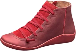 Hiking Boots Women Ankle Black Ankle Booties for Women Lace Up Ankle Boots Shoes for Women Lightweight Cute Round Toe Round Toe Suede Stacked Heel