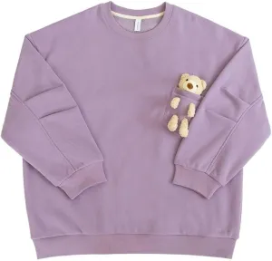 Hoodie with 3D Cute Bear Street Fashion Pullover Crewneck Oversize Top Sweater for Men and Women Teens School