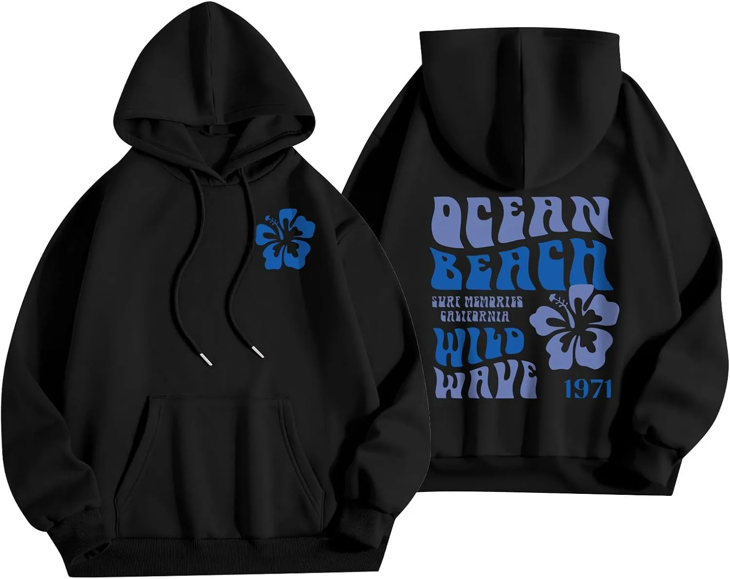 Hoodies For Teen Girls Letter Print Long Sleeve Drawstring Casual Graphic Pullover Cute Oversize Hoodie