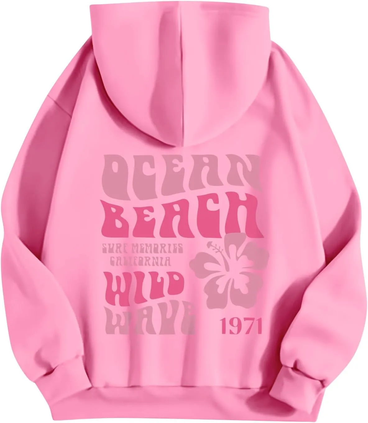 Hoodies For Teen Girls Long Sleeve Letter Print Casual Graphic Drawstring Pullover Cute Oversize Hoodie